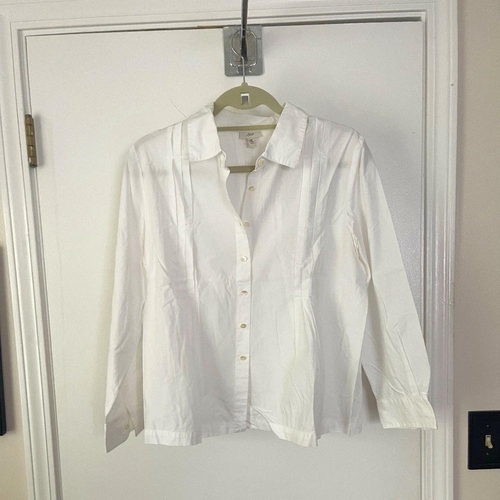 J. Jill Pleated Button Down Shirt